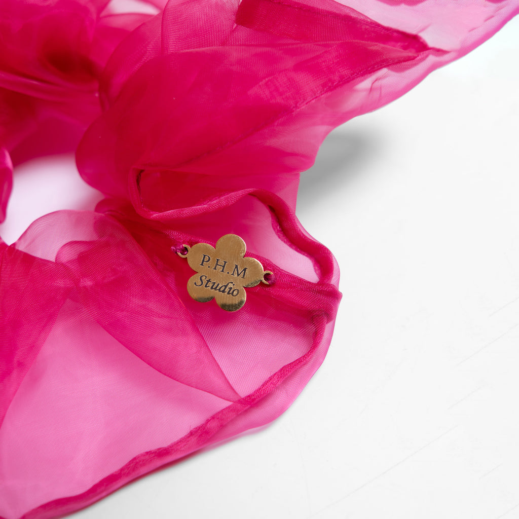 Hiraki Mini Poppy Pink Scrunchie